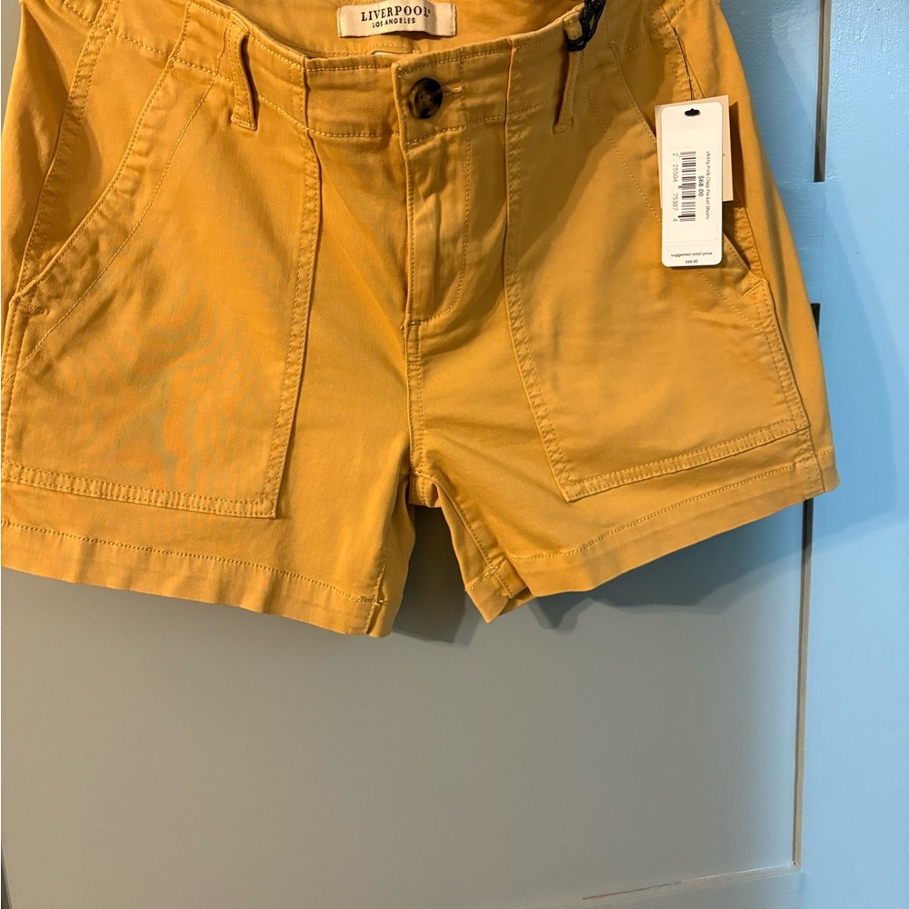 Liverpool Women's Yellow Cargo Shorts